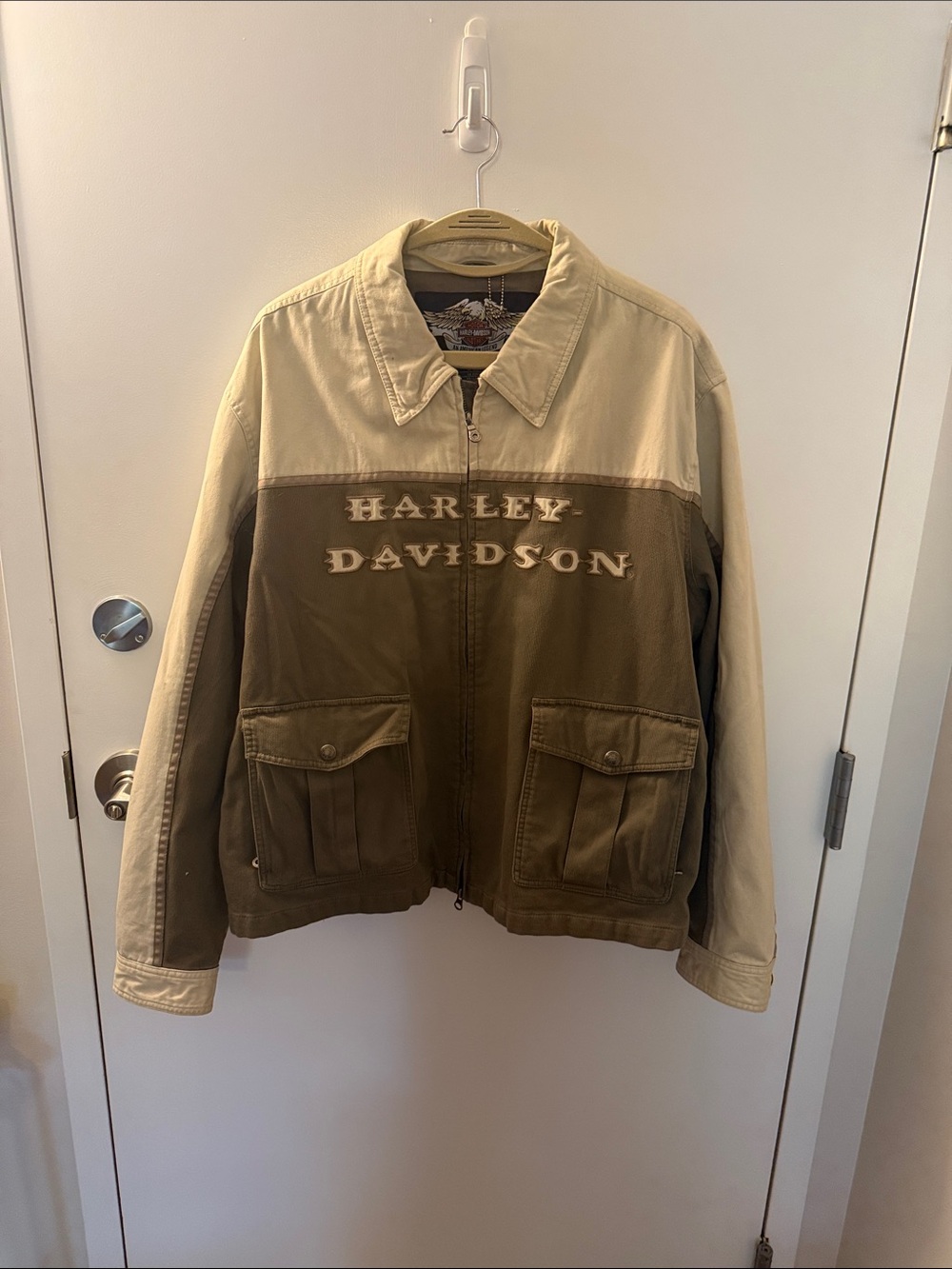 Harley-Davidson Two-Tone Cream and olive green Field Jacket